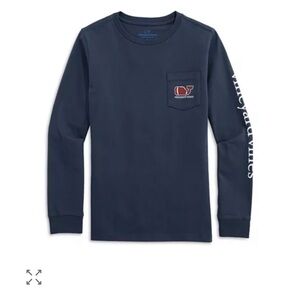 Vineyard Vines Kids Long Sleeve Tee in Navy